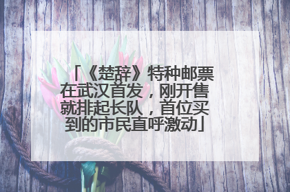 《楚辞》特种邮票在武汉首发，刚开售就排起长队，首位买到的市民直呼激动
