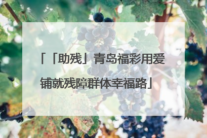 「助残」青岛福彩用爱铺就残障群体幸福路