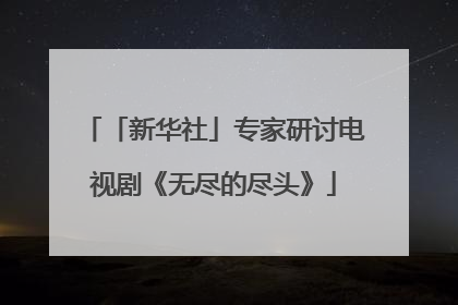 「新华社」专家研讨电视剧《无尽的尽头》