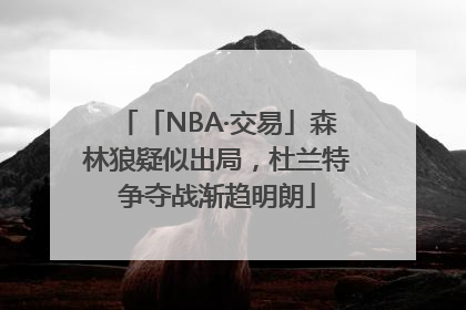 「NBA·交易」森林狼疑似出局，杜兰特争夺战渐趋明朗