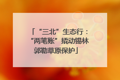 “三北”生态行：“两笔账”撬动锡林郭勒草原保护
