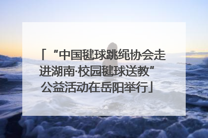 “中国毽球跳绳协会走进湖南·校园毽球送教”公益活动在岳阳举行