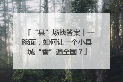“县”场找答案丨一碗面，如何让一个小县城“香”遍全国？