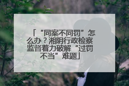 “同案不同罚”怎么办？湘阴行政检察监督着力破解“过罚不当”难题
