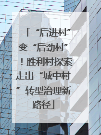 “后进村”变“后劲村”！胜利村探索走出“城中村”转型治理新路径