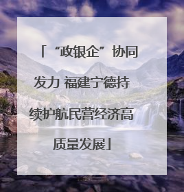 “政银企”协同发力 福建宁德持续护航民营经济高质量发展