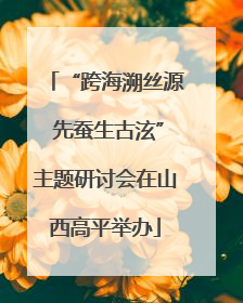 “跨海溯丝源 先蚕生古泫”主题研讨会在山西高平举办