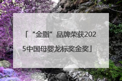 “金脂”品牌荣获2025中国母婴龙标奖金奖