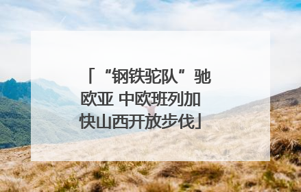 “钢铁驼队”驰欧亚 中欧班列加快山西开放步伐