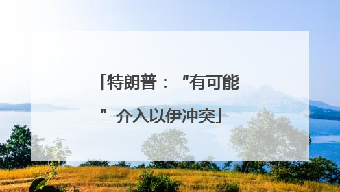 特朗普：“有可能”介入以伊冲突