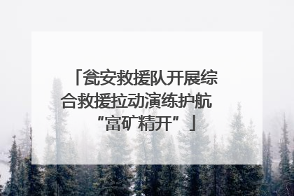 瓮安救援队开展综合救援拉动演练护航“富矿精开”