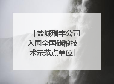 盐城瑞丰公司入围全国储粮技术示范点单位