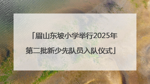 眉山东坡小学举行2025年第二批新少先队员入队仪式