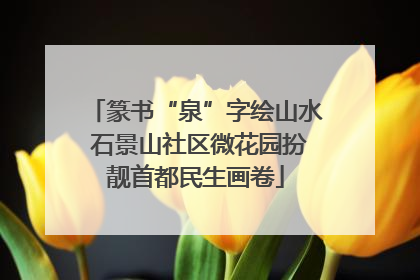 篆书“泉”字绘山水 石景山社区微花园扮靓首都民生画卷