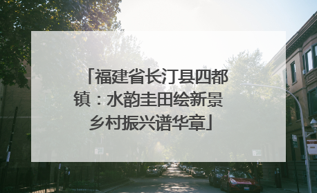 福建省长汀县四都镇：水韵圭田绘新景 乡村振兴谱华章