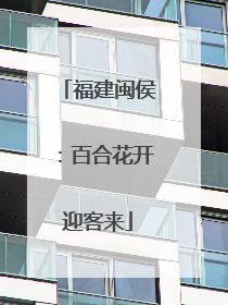 福建闽侯：百合花开迎客来