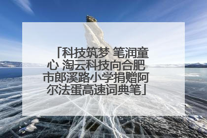 科技筑梦 笔润童心 淘云科技向合肥市郎溪路小学捐赠阿尔法蛋高速词典笔