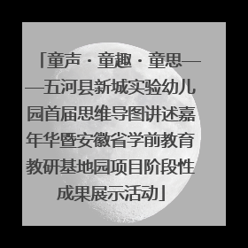 童声・童趣・童思——五河县新城实验幼儿园首届思维导图讲述嘉年华暨安徽省学前教育教研基地园项目阶段性成果展示活动