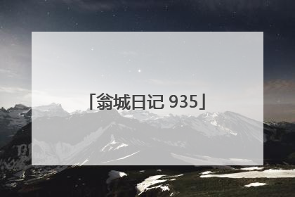 翁城日记 935