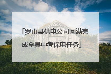 罗山县供电公司圆满完成全县中考保电任务