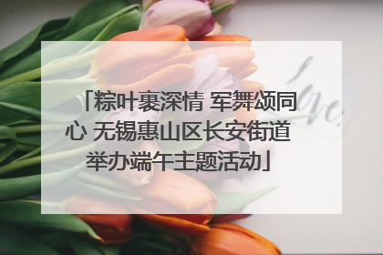 粽叶裹深情 军舞颂同心 无锡惠山区长安街道举办端午主题活动