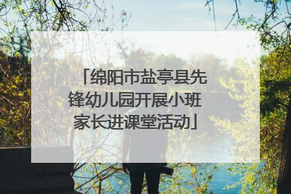 绵阳市盐亭县先锋幼儿园开展小班家长进课堂活动
