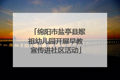 绵阳市盐亭县嫘祖幼儿园开展早教宣传进社区活动