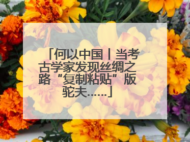 何以中国丨当考古学家发现丝绸之路“复制粘贴”版驼夫……