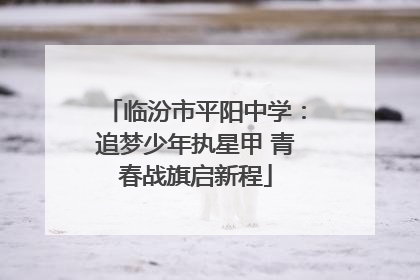 临汾市平阳中学：追梦少年执星甲 青春战旗启新程