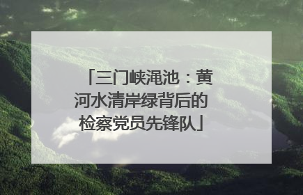 三门峡渑池：黄河水清岸绿背后的检察党员先锋队