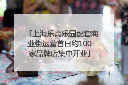 上海乐高乐园配套商业街运营首日约100家品牌店集中开业
