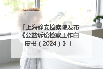 上海静安检察院发布《公益诉讼检察工作白皮书（2024）》