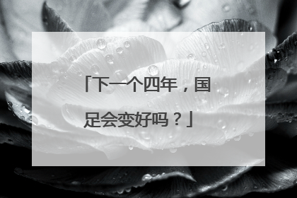 下一个四年，国足会变好吗？