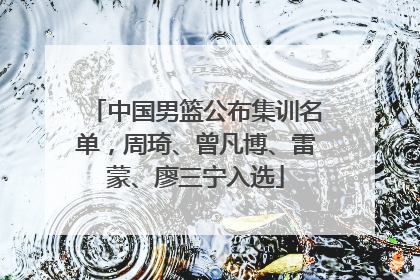 中国男篮公布集训名单，周琦、曾凡博、雷蒙、廖三宁入选