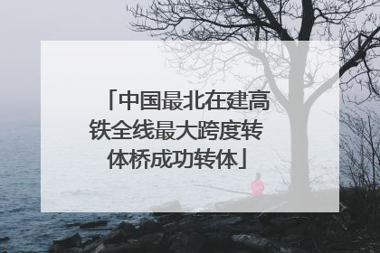 中国最北在建高铁全线最大跨度转体桥成功转体