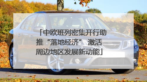中欧班列密集开行助推“落地经济” 激活周边地区发展新动能