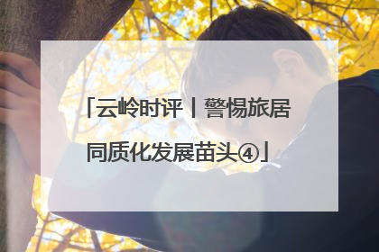 云岭时评丨警惕旅居同质化发展苗头④