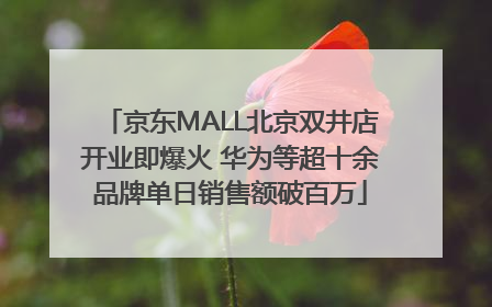 京东MALL北京双井店开业即爆火 华为等超十余品牌单日销售额破百万