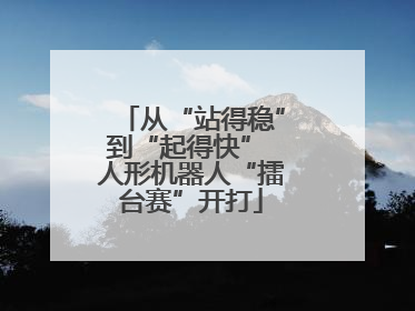 从“站得稳”到“起得快” 人形机器人“擂台赛”开打