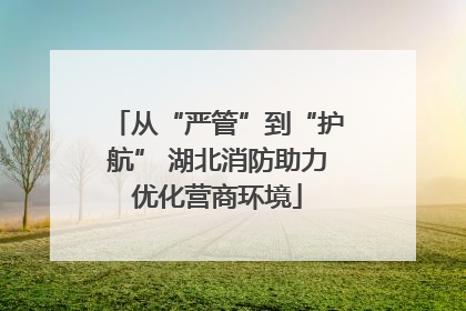 从“严管”到“护航” 湖北消防助力优化营商环境