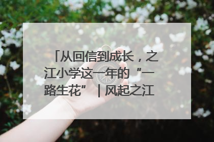 从回信到成长，之江小学这一年的“一路生花”｜风起之江 扶摇直上