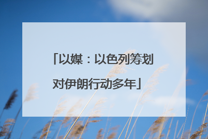 以媒：以色列筹划对伊朗行动多年