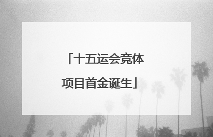 十五运会竞体项目首金诞生