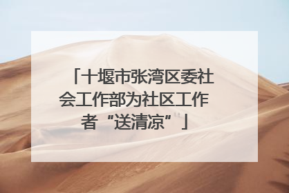 十堰市张湾区委社会工作部为社区工作者“送清凉”