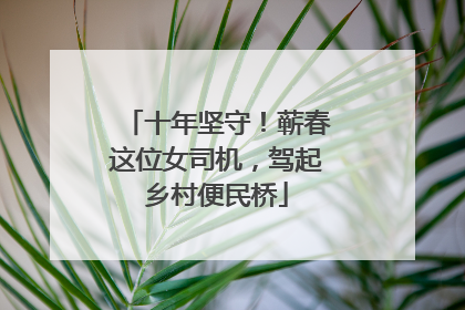 十年坚守！蕲春这位女司机，驾起乡村便民桥