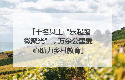 千名员工“乐起跑 微聚光”，万余公里爱心助力乡村教育