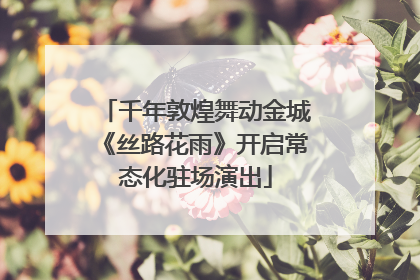 千年敦煌舞动金城《丝路花雨》开启常态化驻场演出