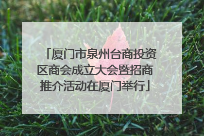 厦门市泉州台商投资区商会成立大会暨招商推介活动在厦门举行