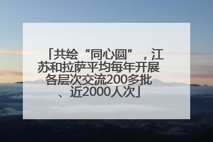 共绘“同心圆”，江苏和拉萨平均每年开展各层次交流200多批、近2000人次