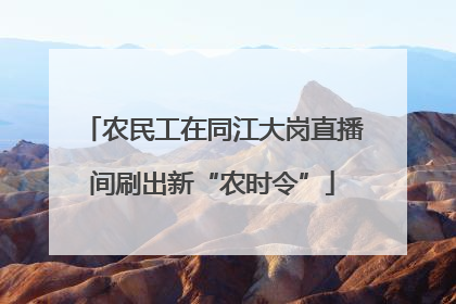 农民工在同江大岗直播间刷出新“农时令”